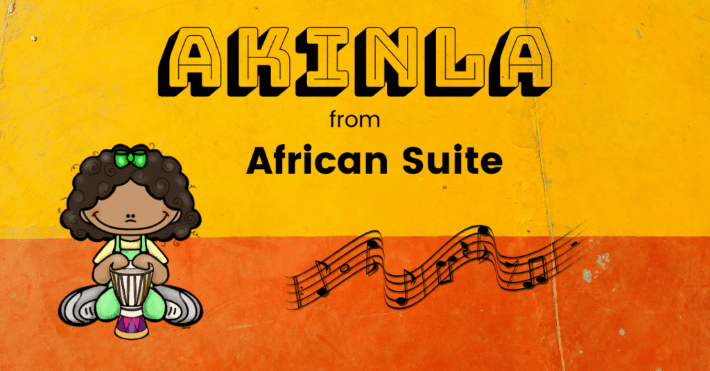 rhythm reading activity elementary music Akinla from African Suite Chief Fela Sowande