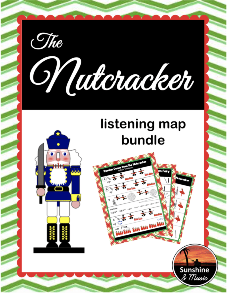 Nutcracker listening map bundle for elementary music