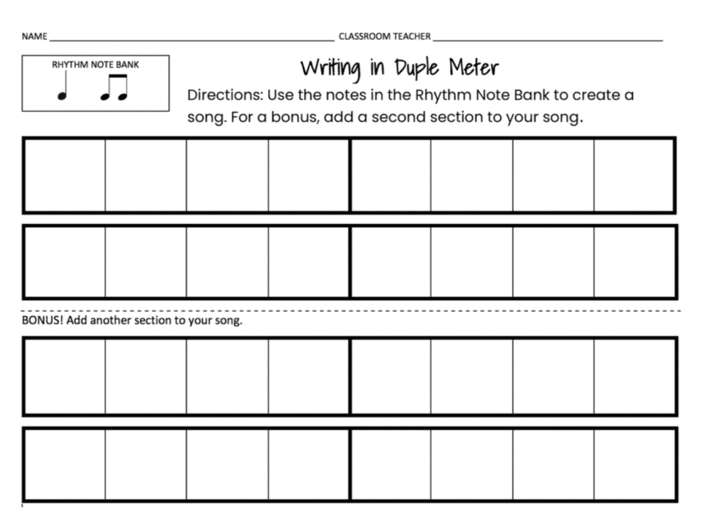 Song Writing Template