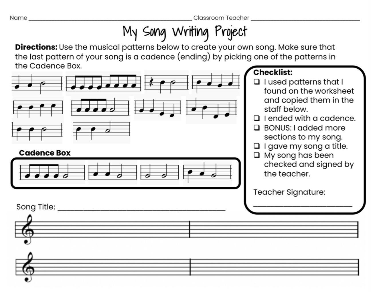 5 Songwriting Templates For Quick and Simple Music Creation - Sunshine ...