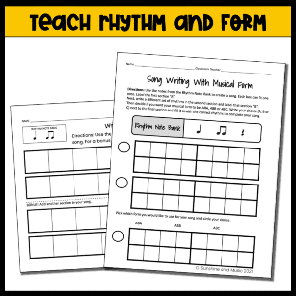 rhythm and form song writing templates