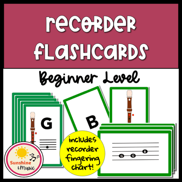 beginner recorder notes flashcards