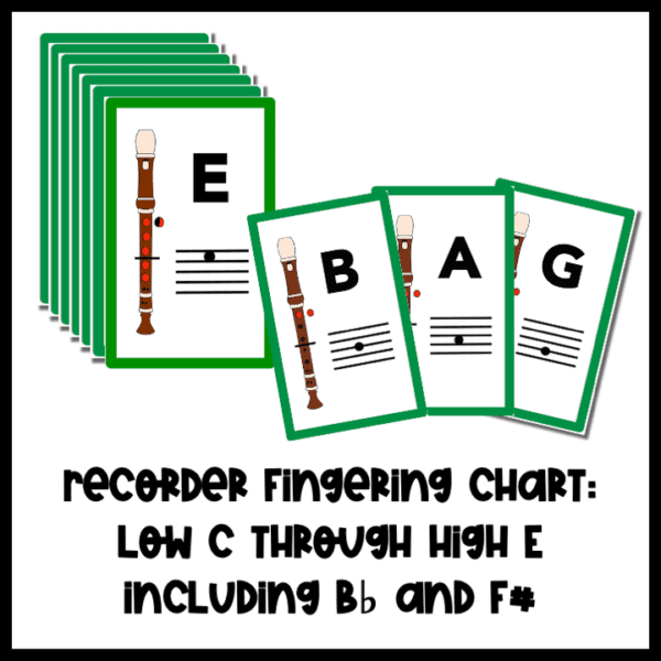 recorder fingering chart