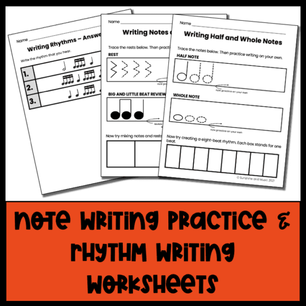 worksheets for learning to write rhythms