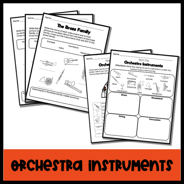 Instruments Of The Orchestra Worksheets Sunshine And Music 1053