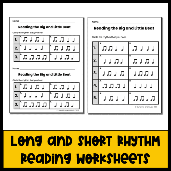 rhythm reading worksheets