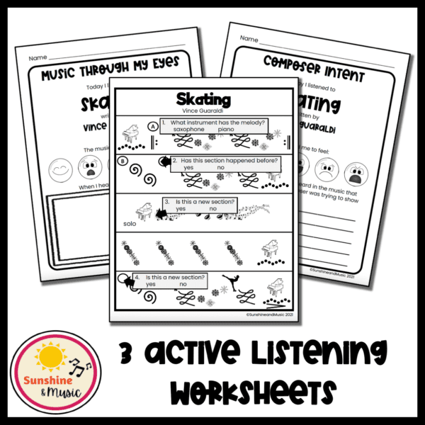 Skating listening worksheets