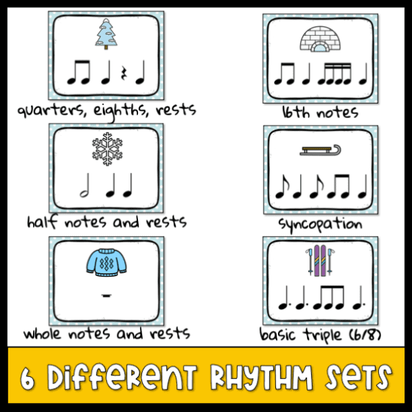 6 different rhythm writing options