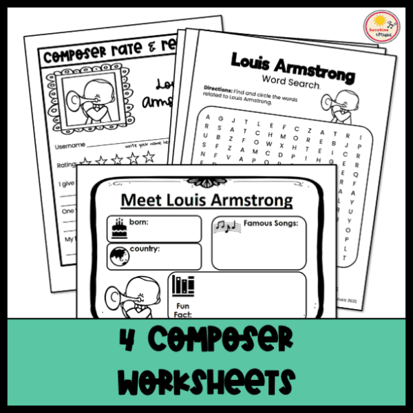 Louis Armstrong worksheets