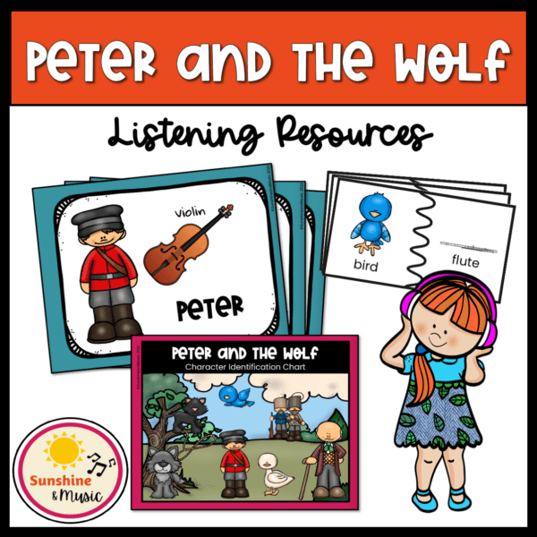 Peter and the Wolf worksheets and listening resources for kids