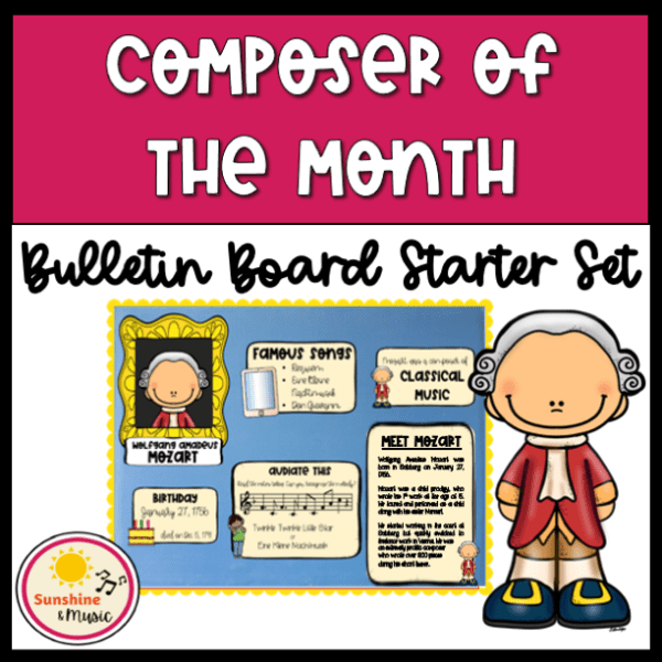 composer of the month bulletin board set