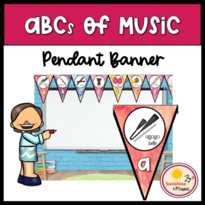 abcs of music pendant banner for music class