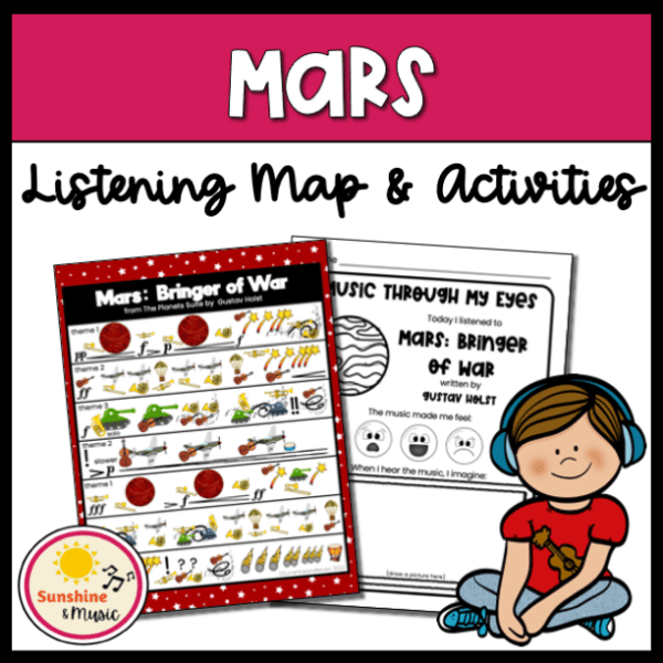 text: mars listening map and activities image: listening map for mars from the planets