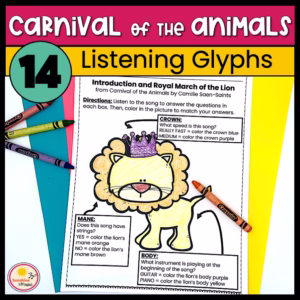 Carnival of the Animals Coloring Activities and Worksheets