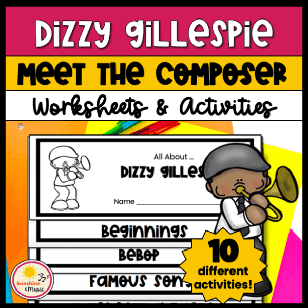 Dizzy Gillespie worksheets and activities for music class