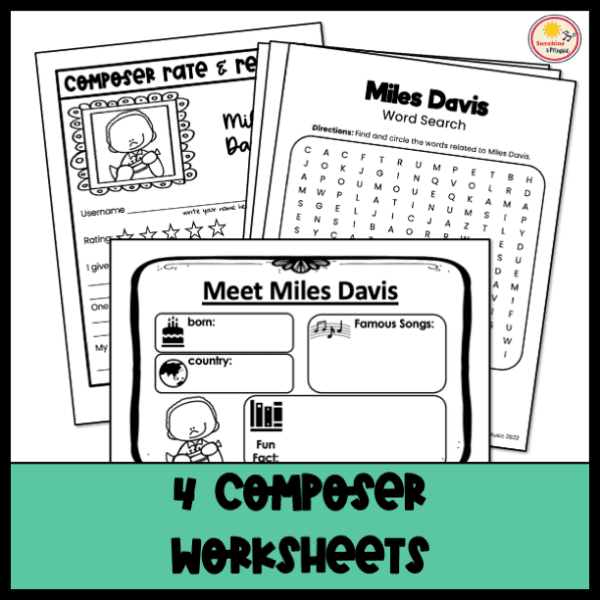 Miles Davis biography worksheets