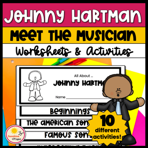 Johnny Hartman biography set with worksheets and activities for music class