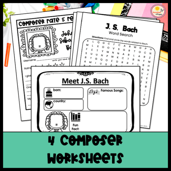 Johann Sebastian Bach worksheets