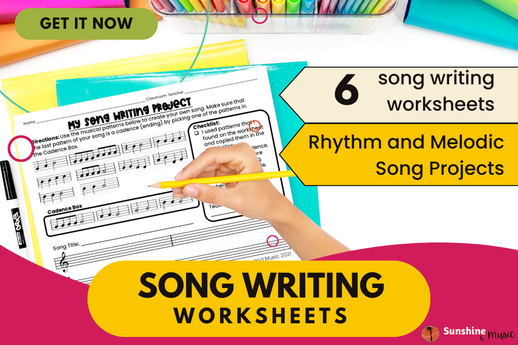 music song writing worksheets