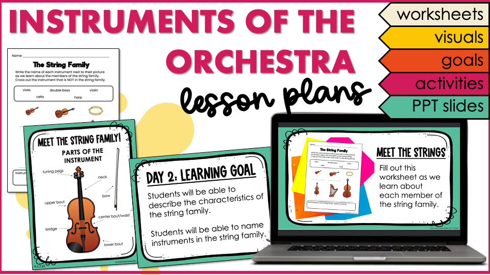 instruments of the orchestra lesson plans