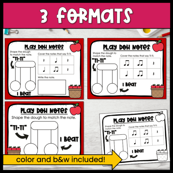 play doh rhythm mats for ta and ti ti