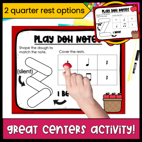 rhythm centers play doh mat