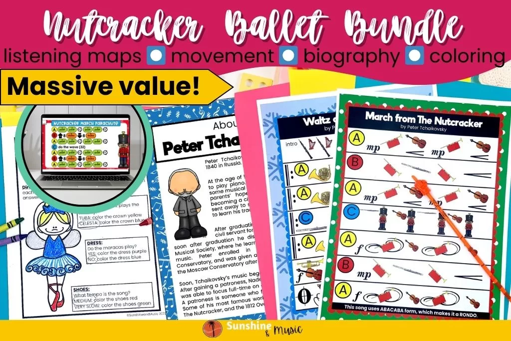 Nutcracker Ballet music activity bundle