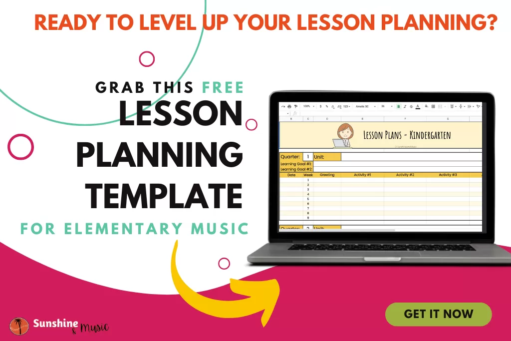 elementary music lesson planning template
