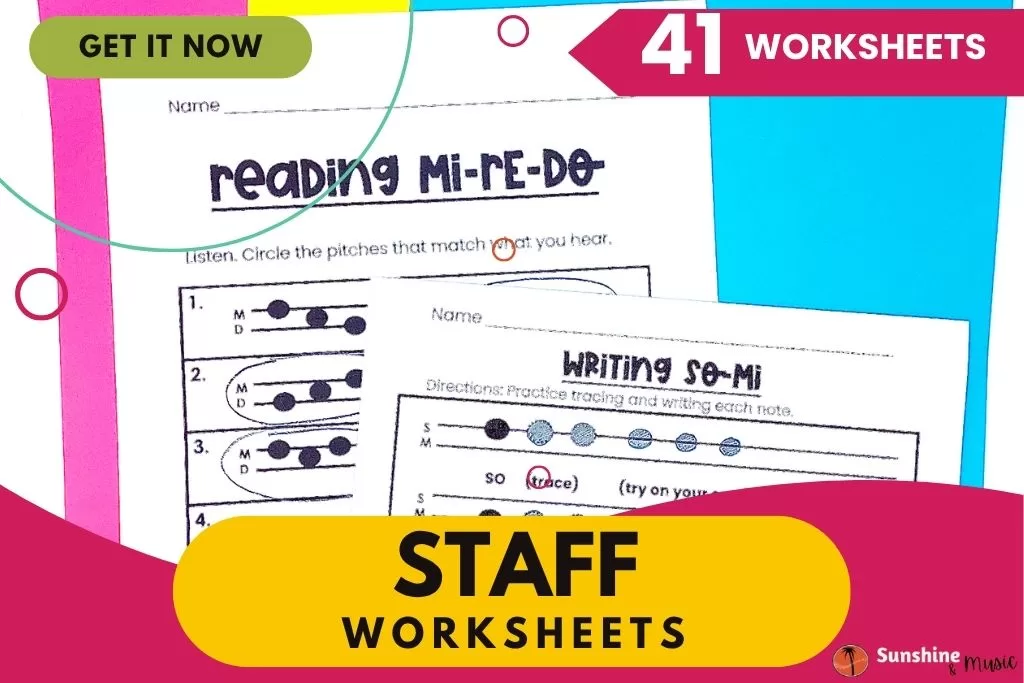 music staff worksheets for learning music notes