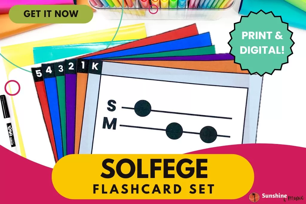 solfege staff flashcards help students learning music notes